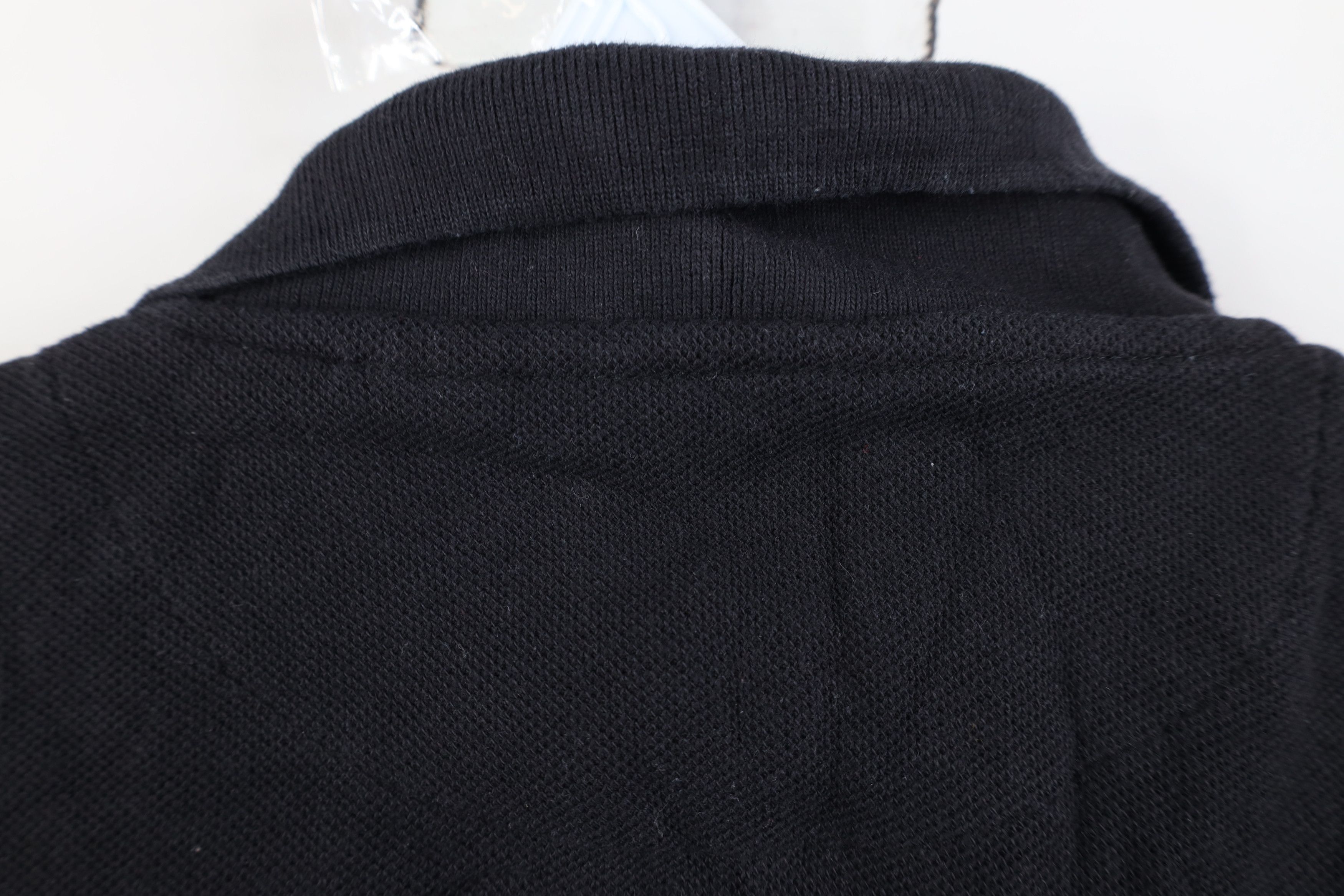 Vintage Vintage 90s Streetwear Baggy Heavyweight Polo Shirt Black Size US L / EU 52-54 / 3 - 11 Thumbnail
