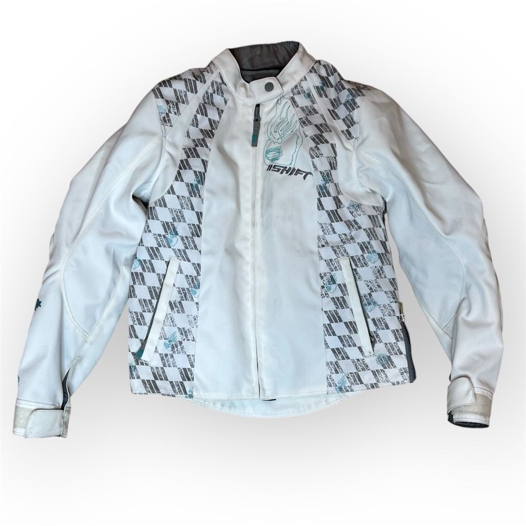 Other SHIFT Motorcross Motorcycle Jacket White & Teal Plastic Armo Size S / US 4 / IT 40 - 1 Thumbnail