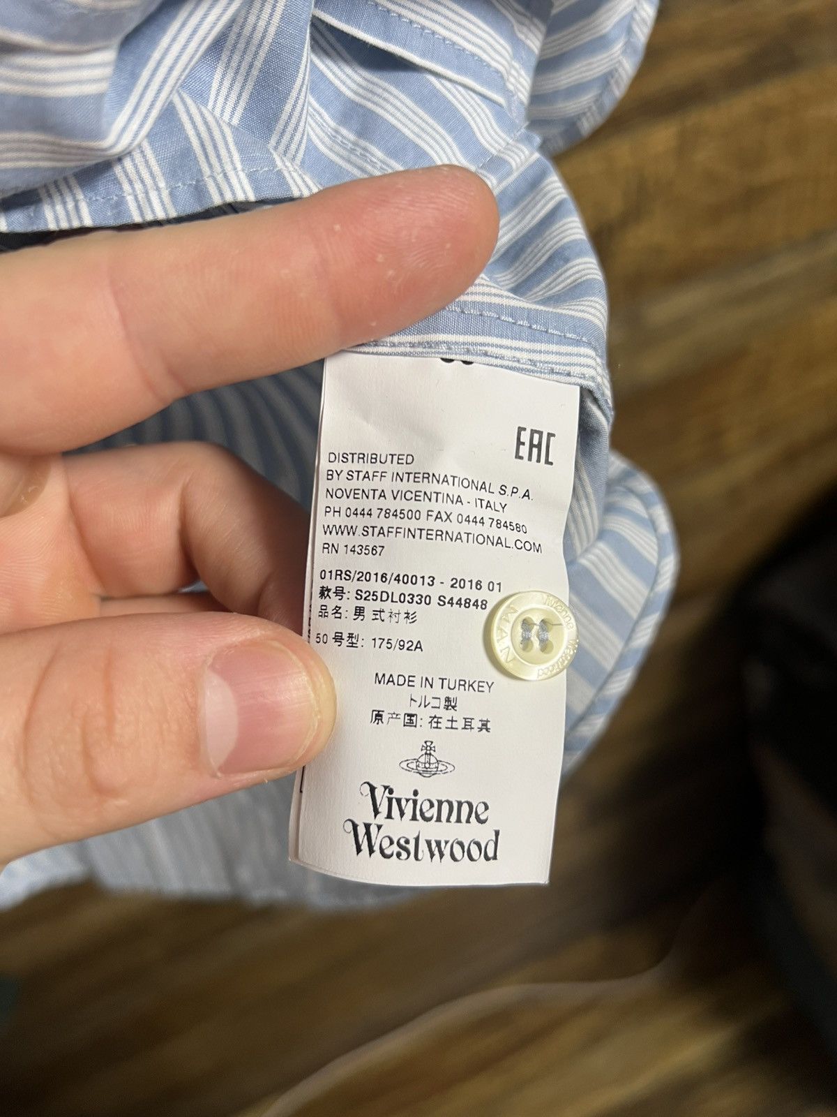 Vivienne Westwood Vivienne Westwood Man London Men's Blue Stripe Shirt Size 50 Size US M / EU 48-50 / 2 - 7 Thumbnail