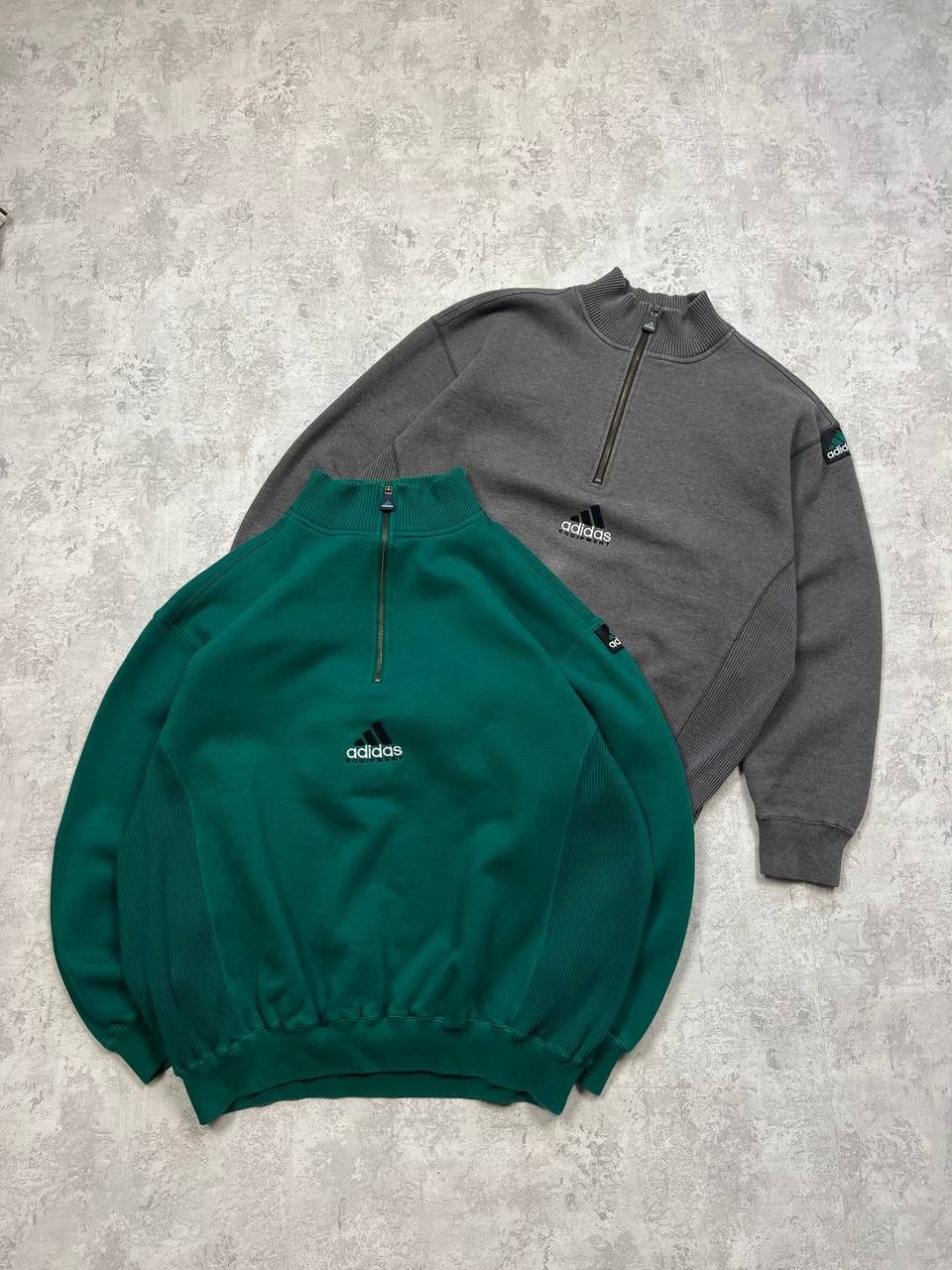 Adidas X2 Vintage Adidas Equipment 1/4 Zip Sweatshirt Center Logo Size US L / EU 52-54 / 3 - 1 Thumbnail
