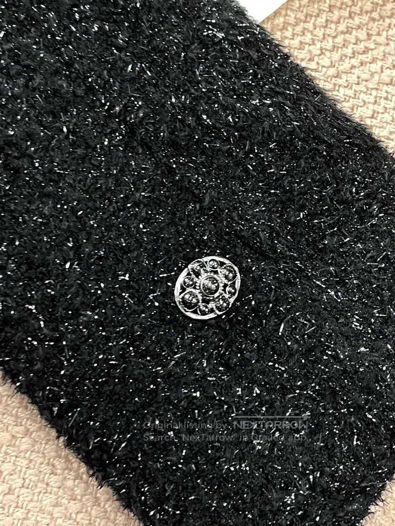 Chanel Chanel Chair series black full of fine glitter zipper jack Size XS / US 0-2 / IT 36-38 - 2 Thumbnail