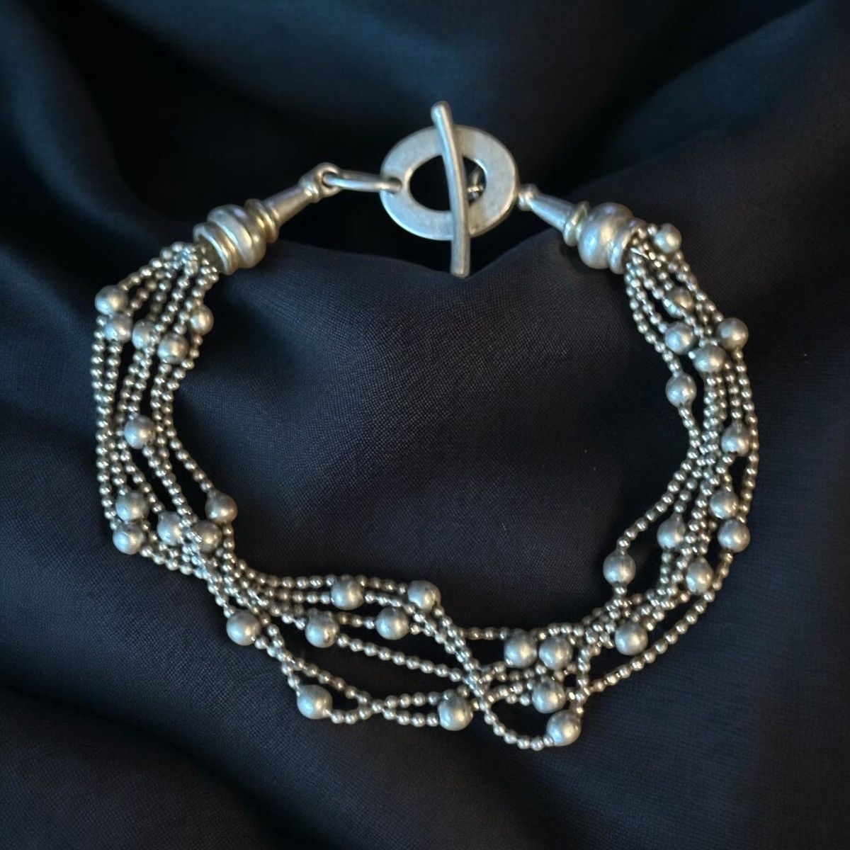Other Silver tone multi strand ball chain toggle bracelet Size ONE SIZE - 1 Thumbnail