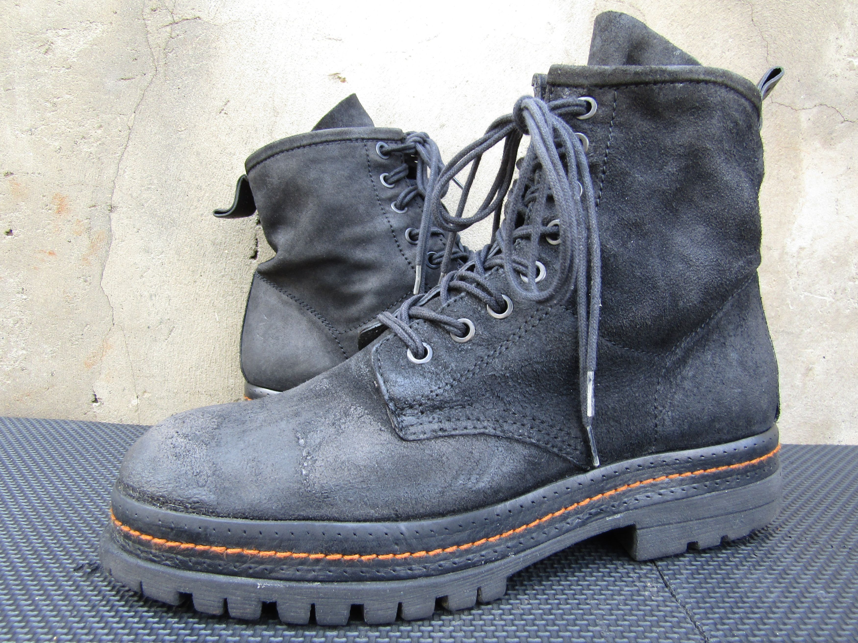 A.S.98 Airstep AS 98 Black Suede Lace Up Combat Biker Boho ariana Size US 9.5 / IT 39.5 - 4 Thumbnail