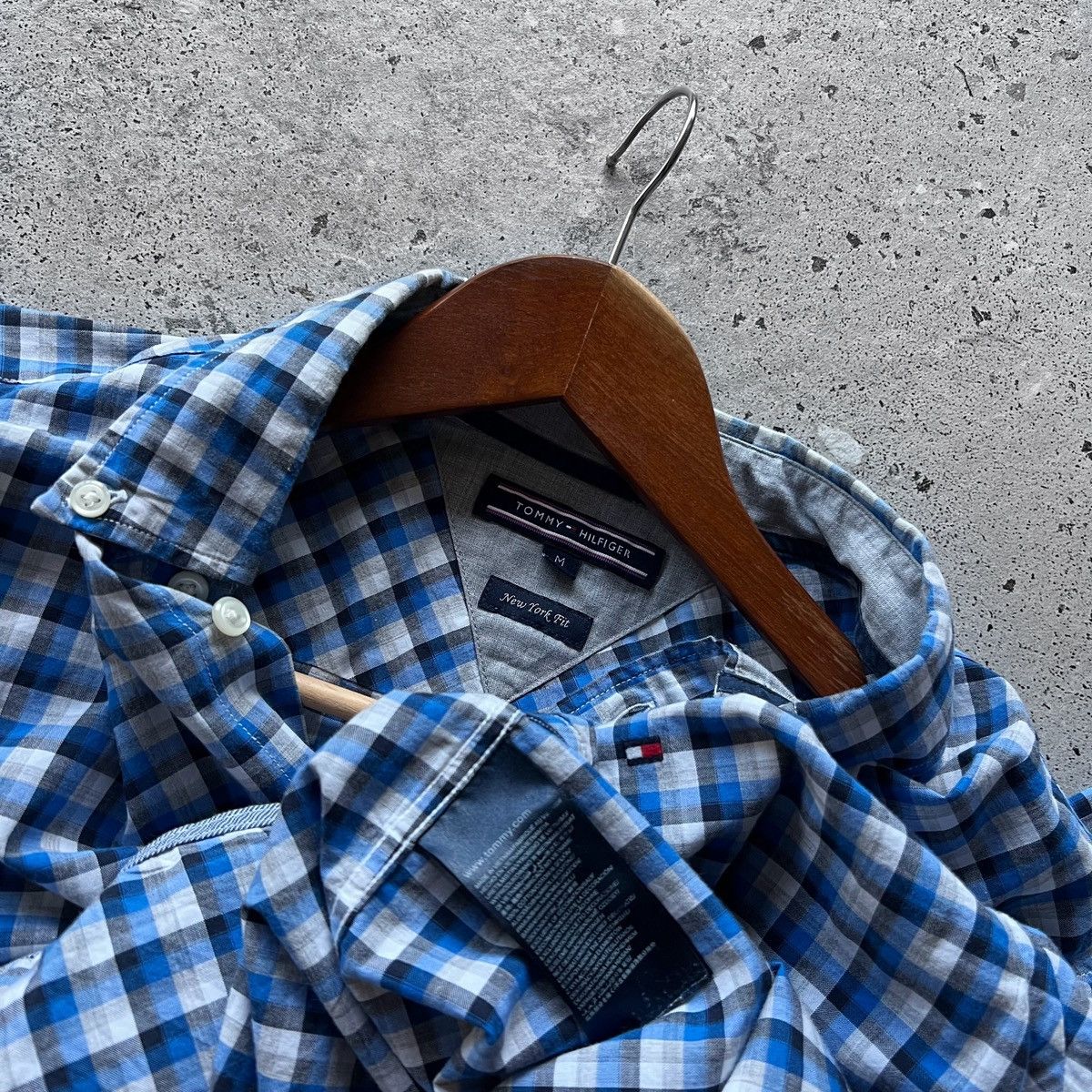 Designer × Tommy Hilfiger Tommy Hilfiger Blue White Checked Long Sleeve Button Shirt Size US M / EU 48-50 / 2 - 7 Thumbnail
