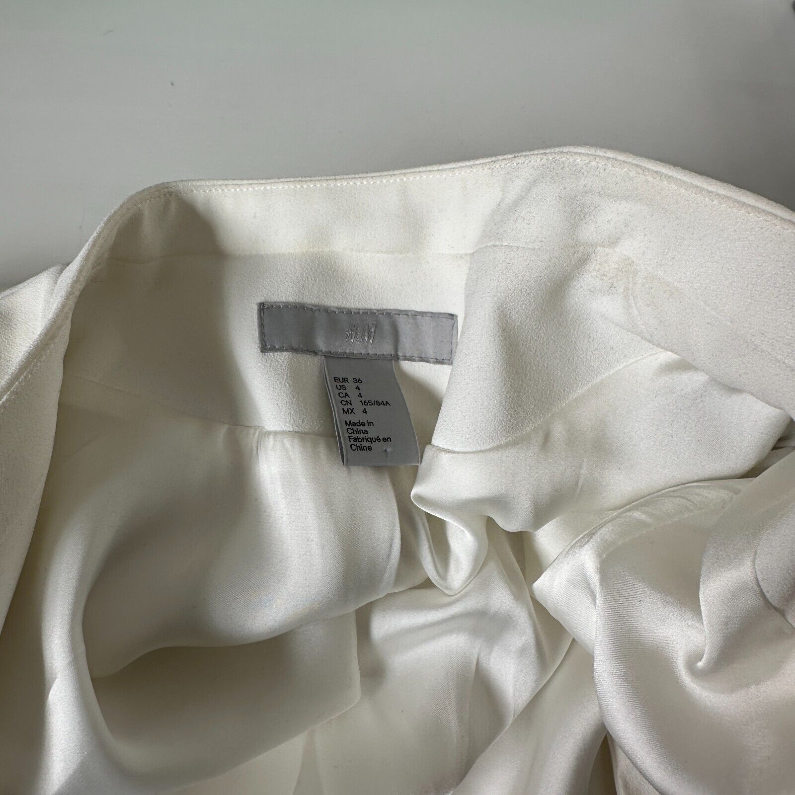 H&M H&M Cream Blazer Jacket Hook & Eye Front 3/4 Ruched Sleeve 4 Size S / US 4 / IT 40 - 7 Thumbnail