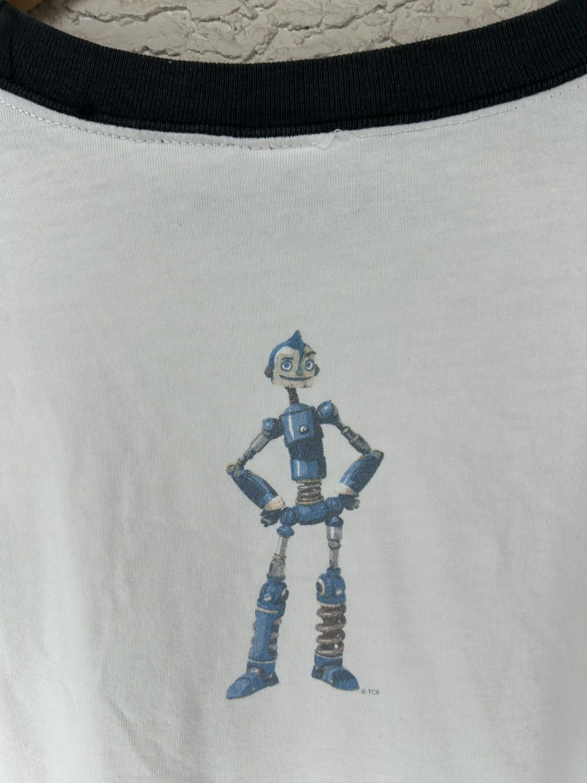 Vintage Vintage Robots Movie Robin Williams Promo Ringer T Shirt Size US XL / EU 56 / 4 - 7 Thumbnail