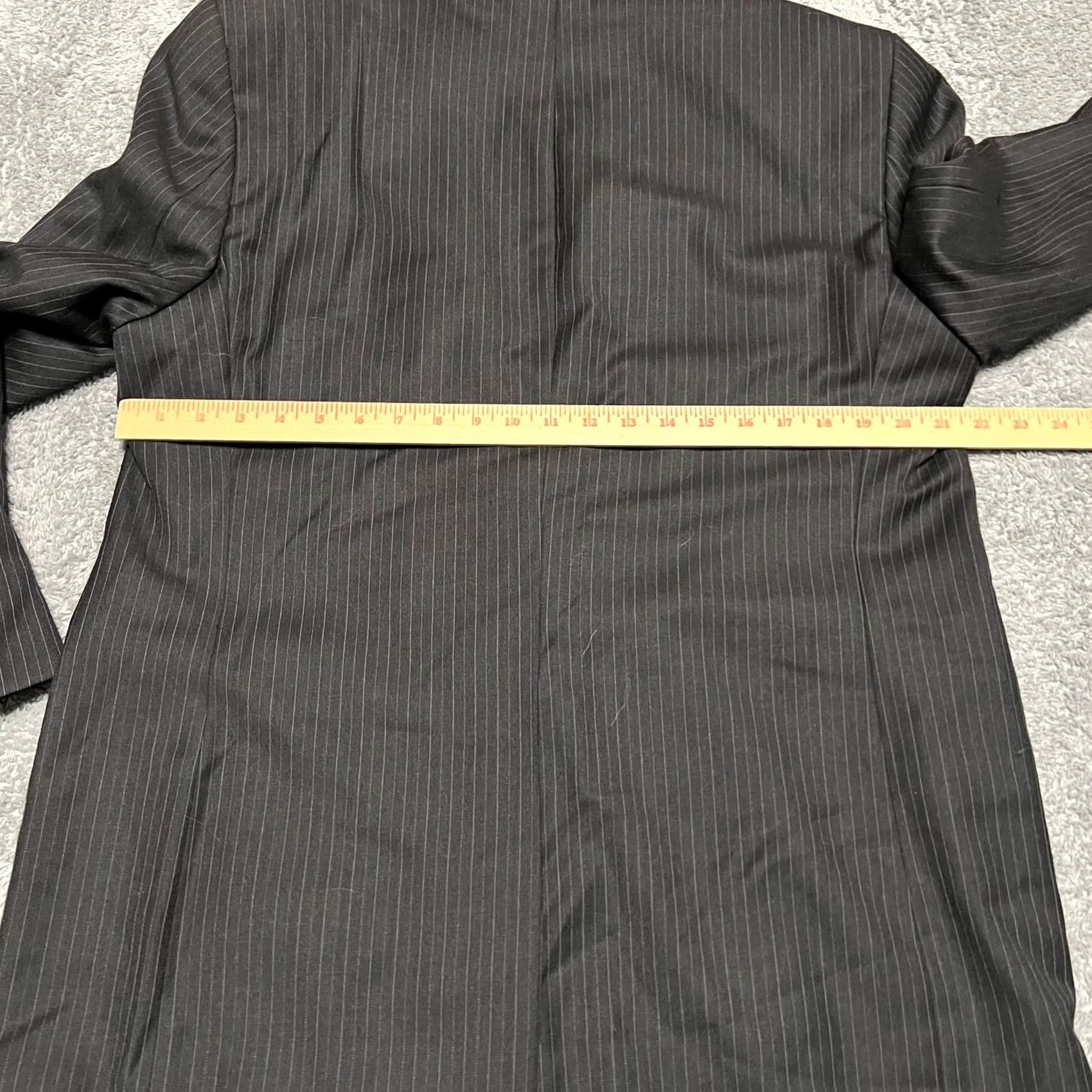 Ralph Lauren Lauren Ralph Lauren Suit Men 42R 34W Gray Blue Pinstripe Wool Blazer Jacket Pant Size 42R - 5 Thumbnail
