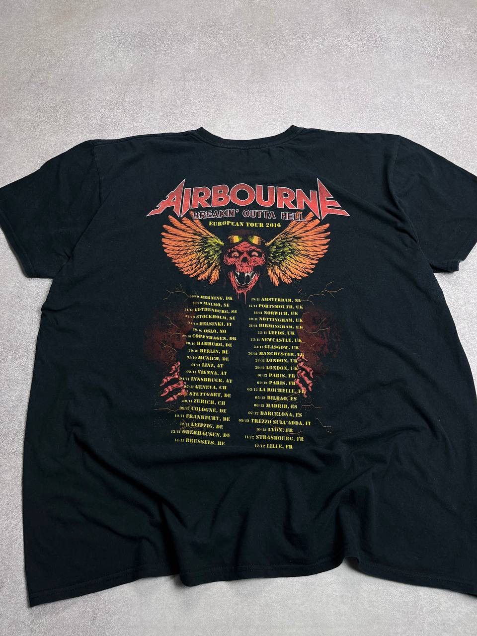 Band Tees × Vintage Vintage Airbourne Breakin Outta Hell Promo Tour T-shirt L Size US L / EU 52-54 / 3 - 3 Thumbnail