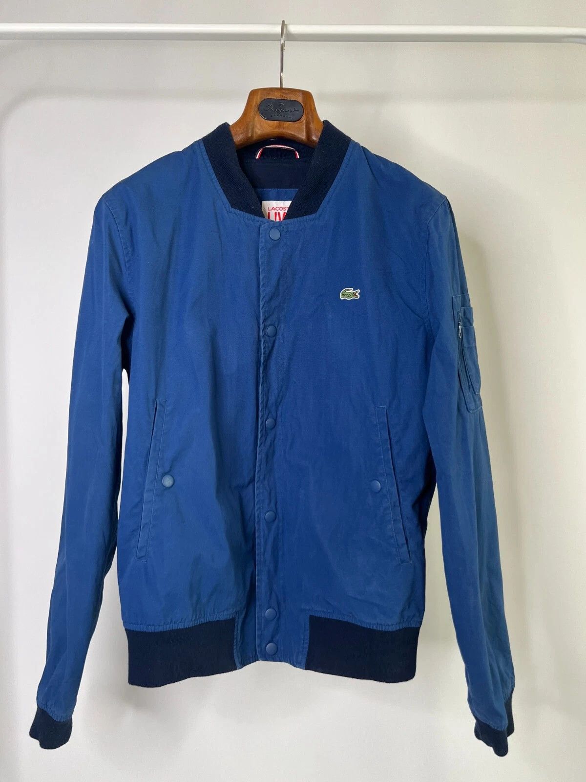 Lacoste Lacoste Live Navy Blue Croc Logo Casual Bomber Jacket Size US M / EU 48-50 / 2 - 1 Thumbnail
