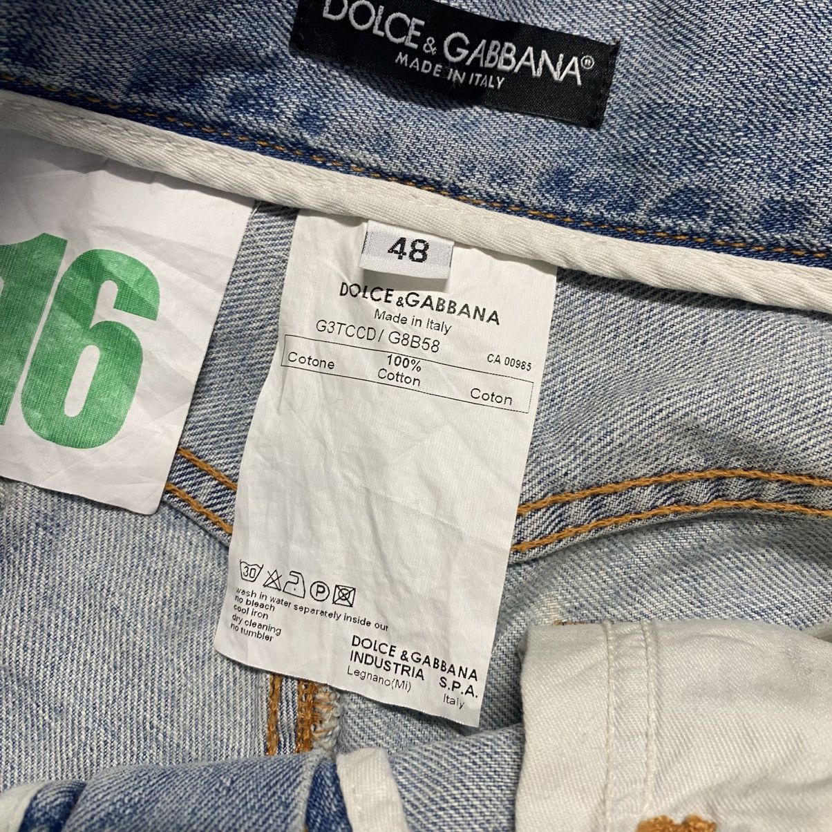 Dolce & Gabbana Dolce&gabbana Repaired Denim Jeans Lightwash Size US 34 / EU 50 - 22 Thumbnail