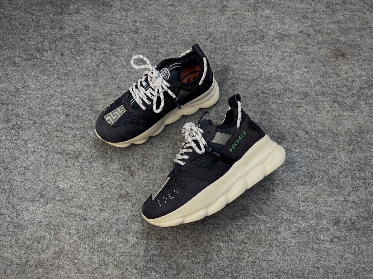 Versace Versace Chain Reaction 2 Navy Blue Sneakers Size US 7 / EU 40 - 4 Thumbnail