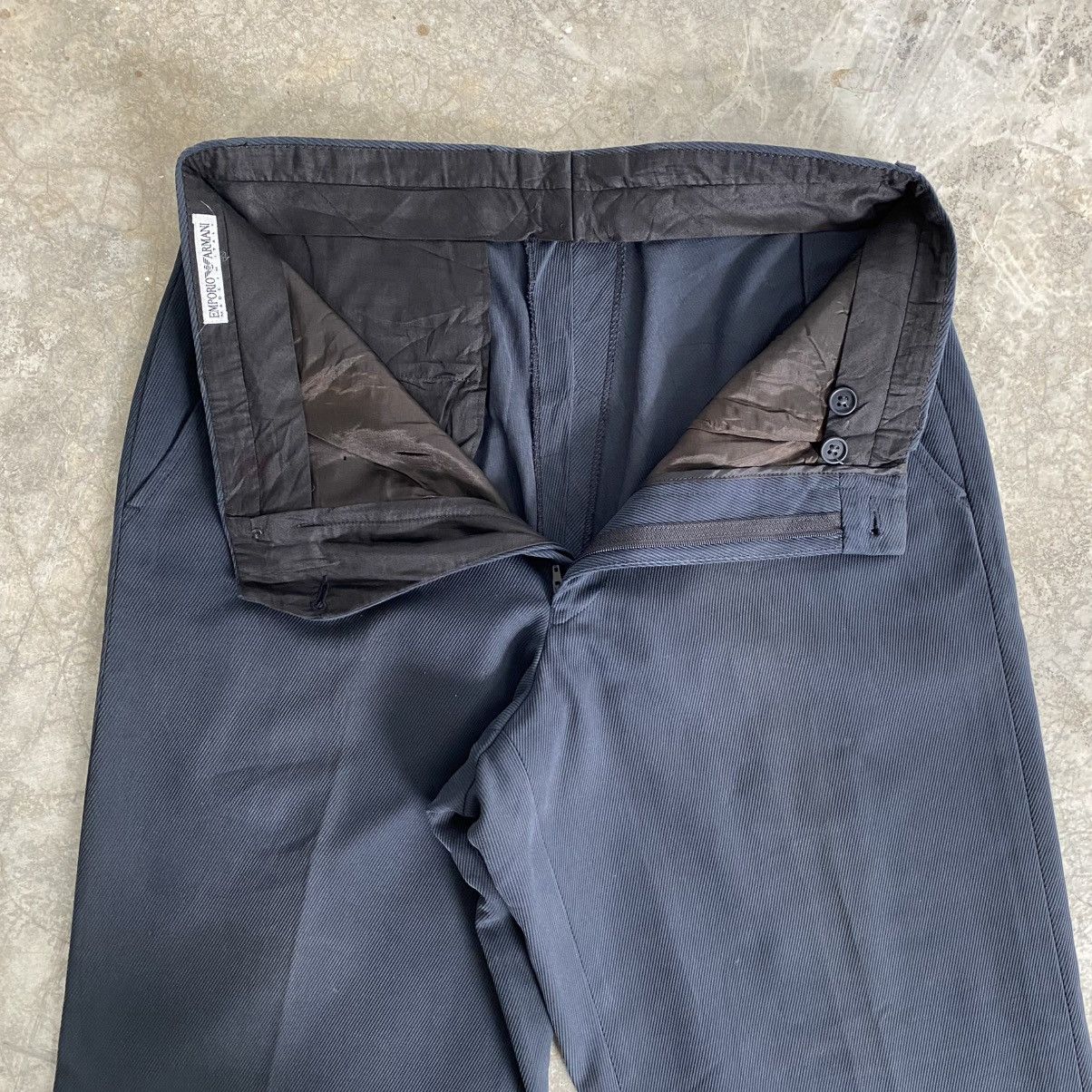 Emporio Armani 1990’s Emporio Armani Twill Cotton Wide Trouser Pants Size US 31 - 1 Thumbnail