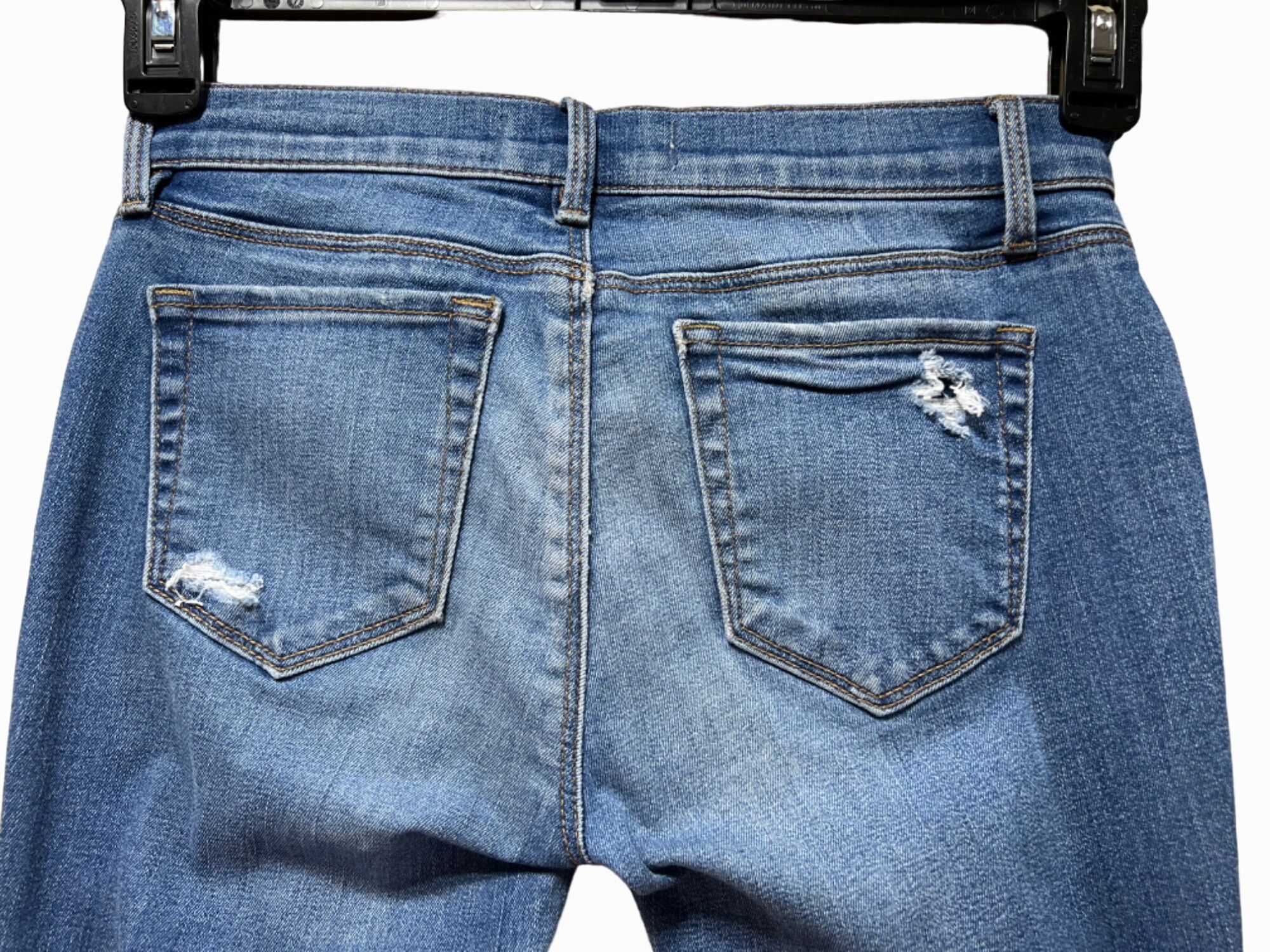 Pacsun Pacsun - Women's Stretch Skinny Jeans Distressed - Blue - 24 Size 42" / US 20 - 17 Thumbnail