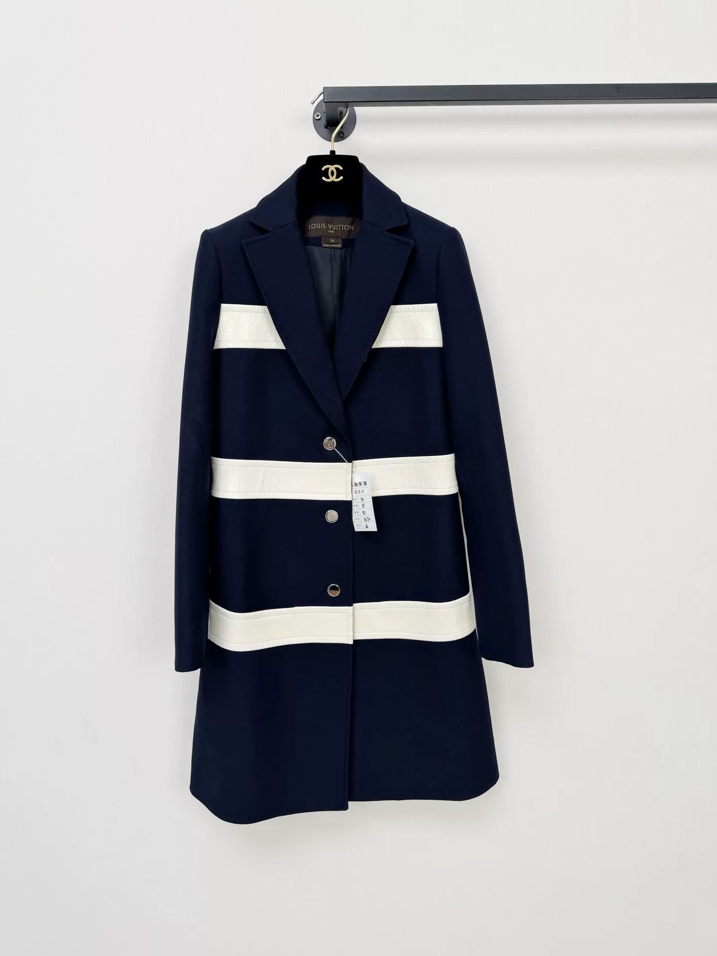 Louis Vuitton Louis Vuitton Wool Leather Trim Coat Size US XS / EU 42 / 0 - 1 Thumbnail