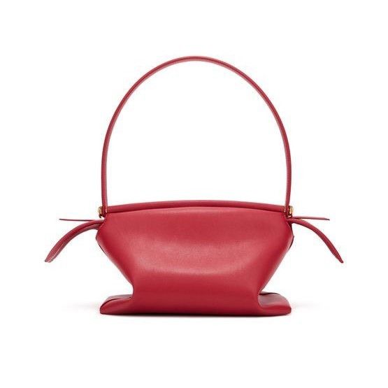 Loewe LOEWE $3400 Red Small Whisker Glazed Calfskin Shoulder Bag N Size ONE SIZE - 3 Thumbnail