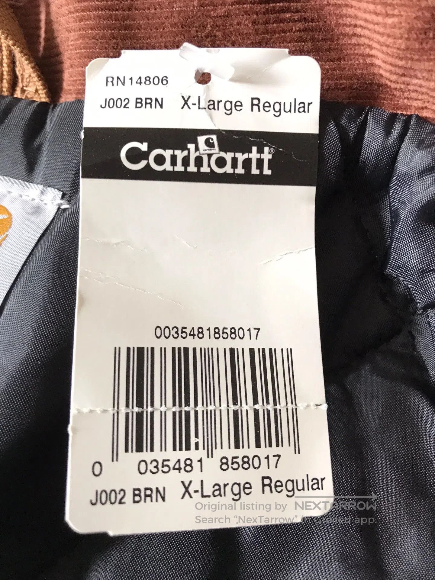 Carhartt Carhartt J002 Brown Canvas Work Jacket. Size US XL / EU 56 / 4 - 8 Thumbnail