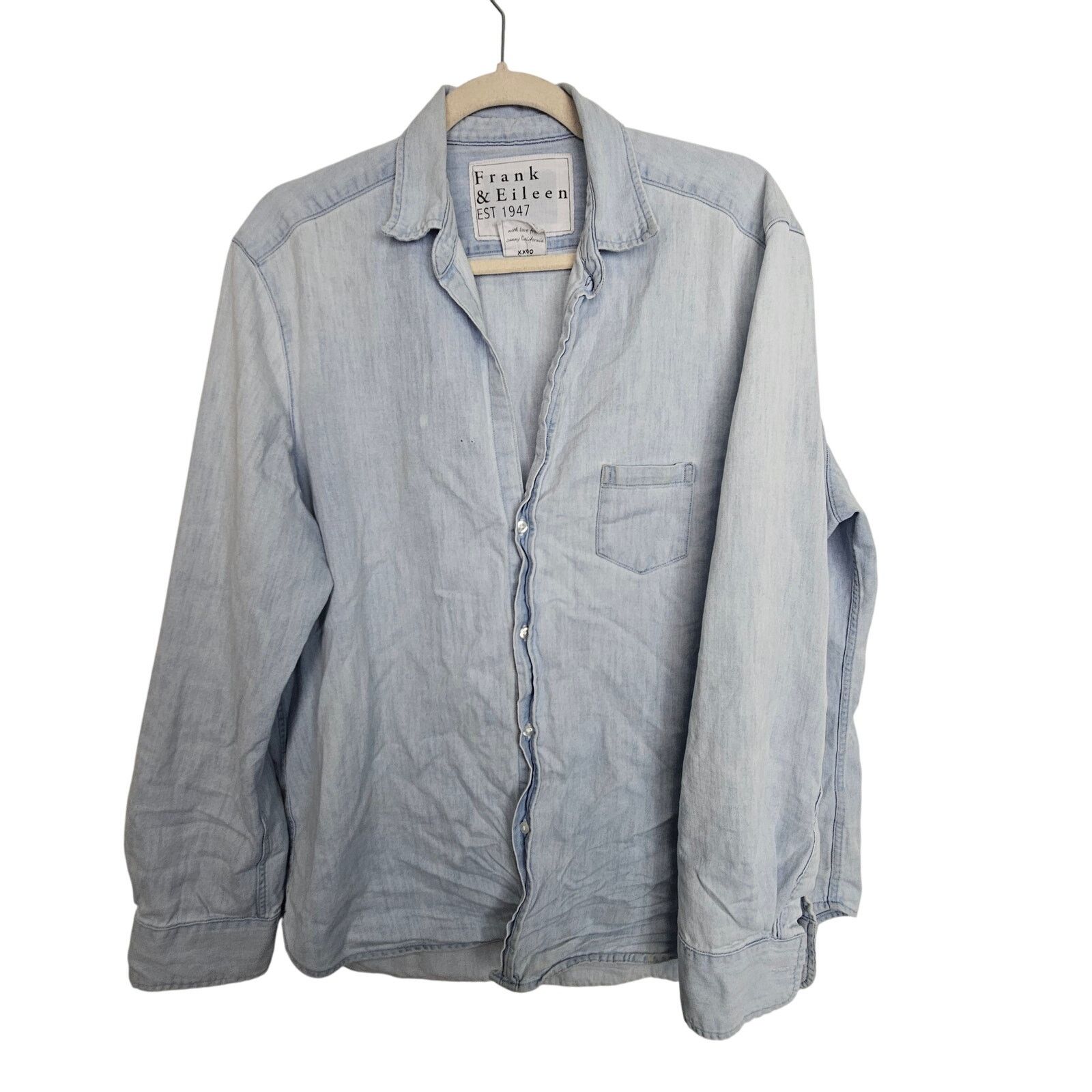 Frank & Eileen Frank & Eileen Denim Shirt Button Front Long Sleeve Blouse L Size L / US 10 / IT 46 - 1 Thumbnail