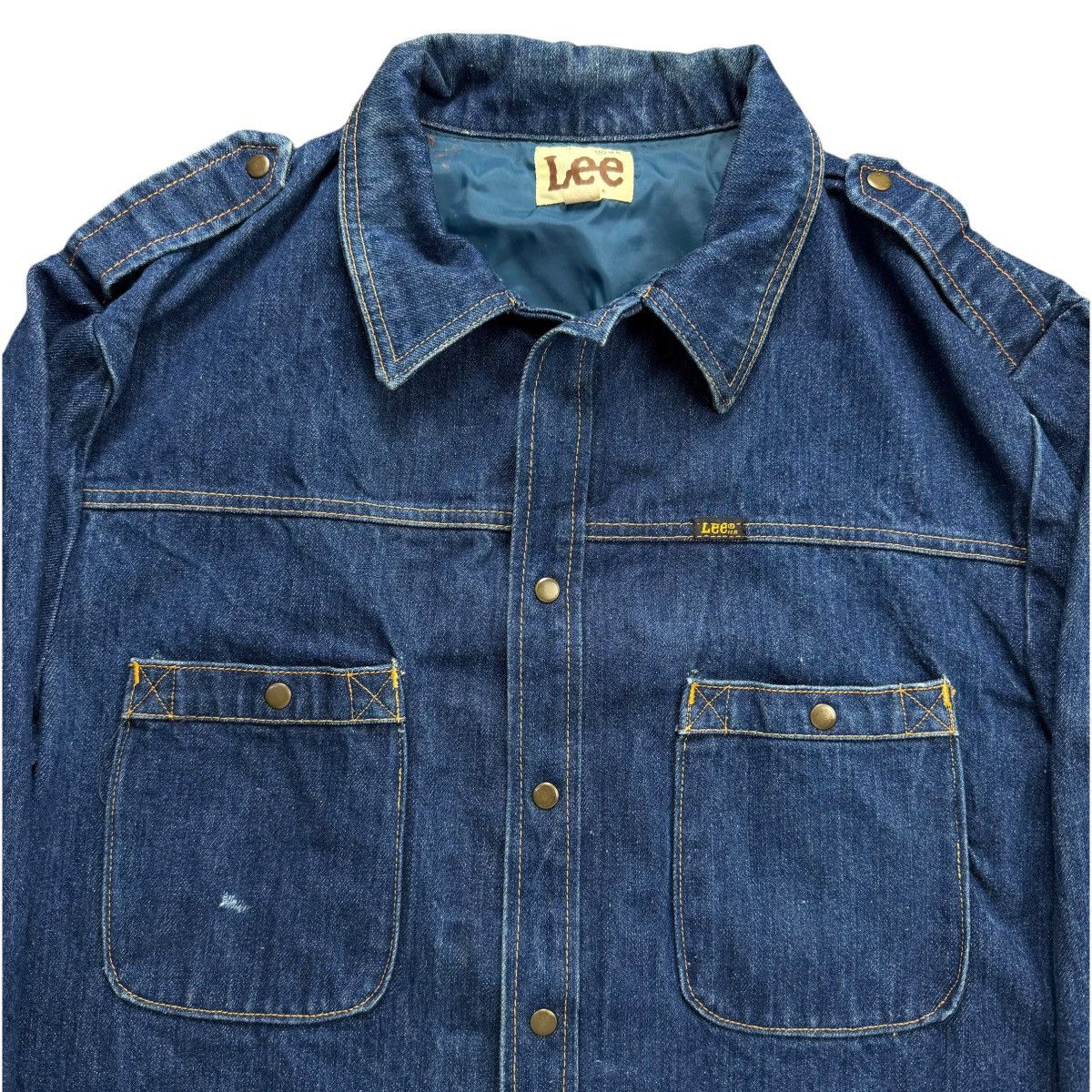 Lee Vintage 70s Lee Chore Overcoat Denim Jacket Blue Workwear Size US XL / EU 56 / 4 - 3 Thumbnail