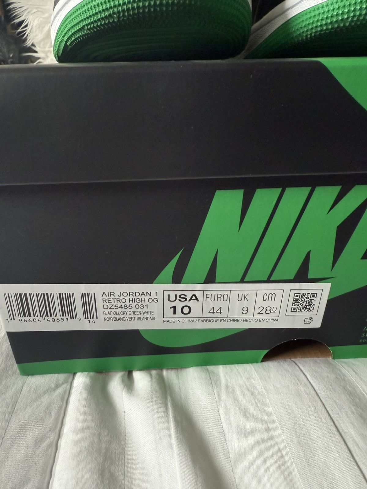 Nike Air Jordan 1 Retro OG High Lucky Green Size US 10 / EU 43 - 6 Thumbnail