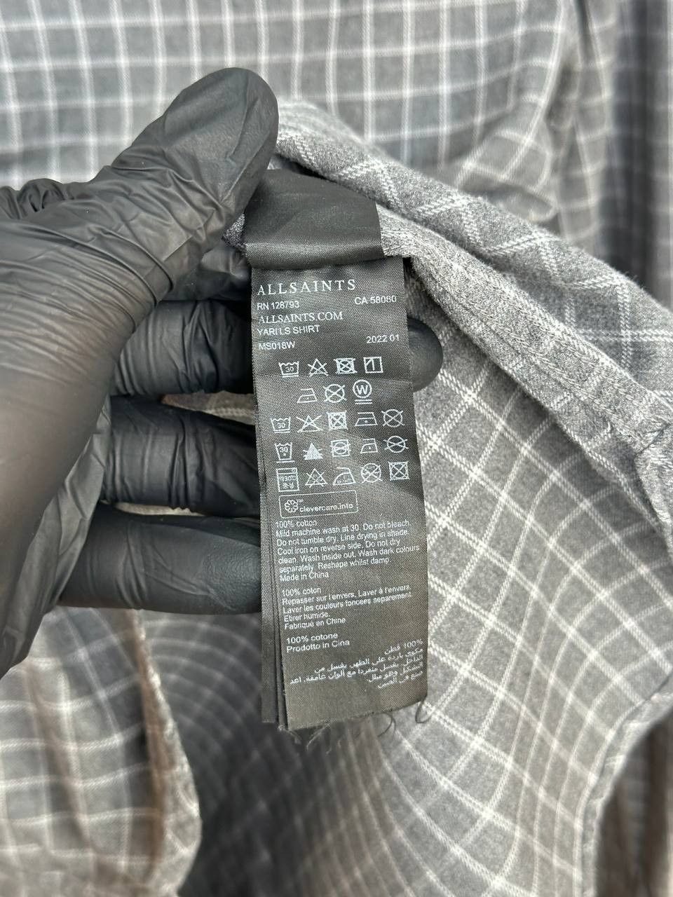 Allsaints AllSaints Yari Shirt Muted Check Flannel Melange Effect LS Size US M / EU 48-50 / 2 - 12 Thumbnail