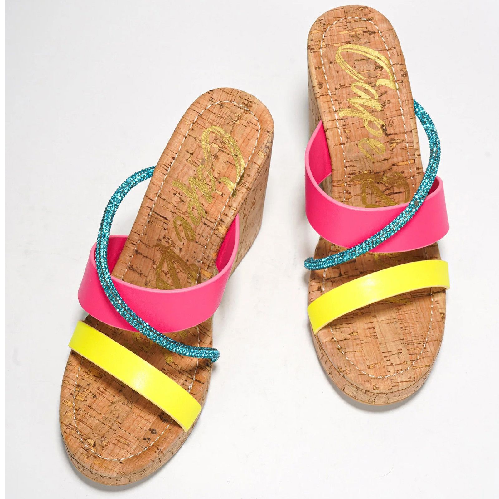 Other Xando Slip On Cork Wedge Slides Multi Size Triple Straps Neo Size US 10 / IT 40 - 2 Thumbnail