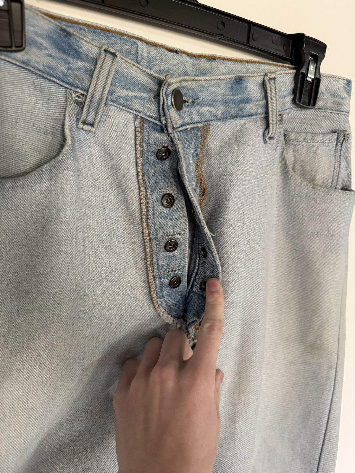 Maison Margiela SS2003 Artisanal 0 10 Inside-Out Denim Jean Trousers Size US 30 / EU 46 - 3 Thumbnail