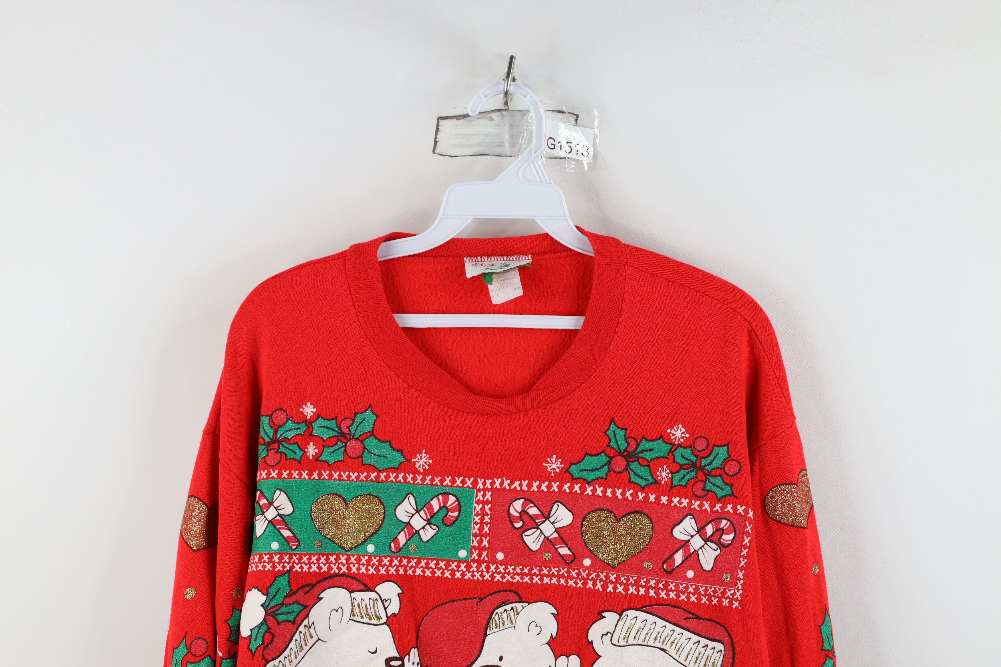 Vintage Vintage 90s Streetwear Over Print Crewneck Sweatshirt USA Size US L / EU 52-54 / 3 - 2 Thumbnail