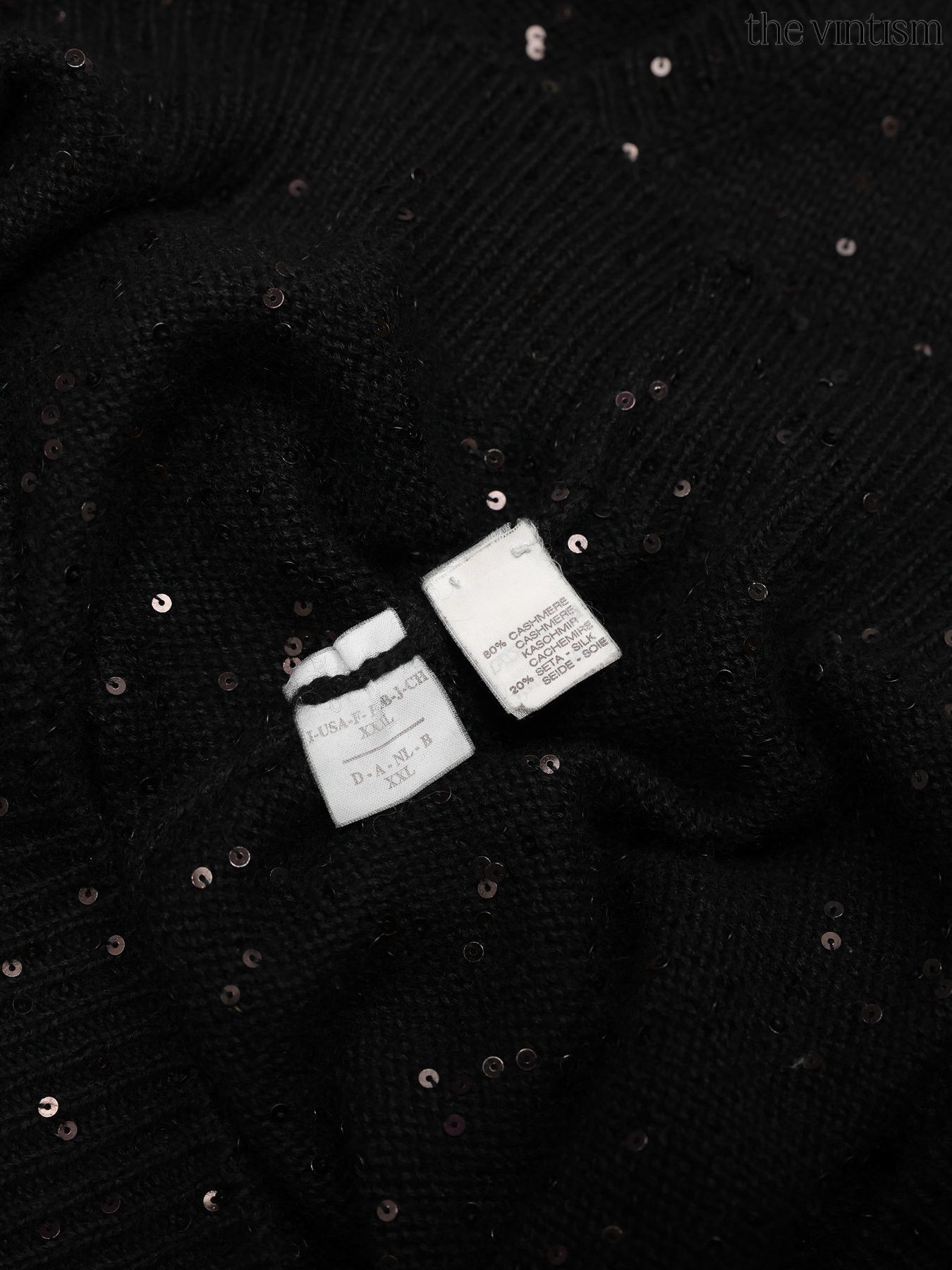 Brunello Cucinelli Brunello Cucinelli Cashmere & Silk Sequined V-Neck Sweater Size XXL / US 16-18 / IT 52-54 - 10 Thumbnail