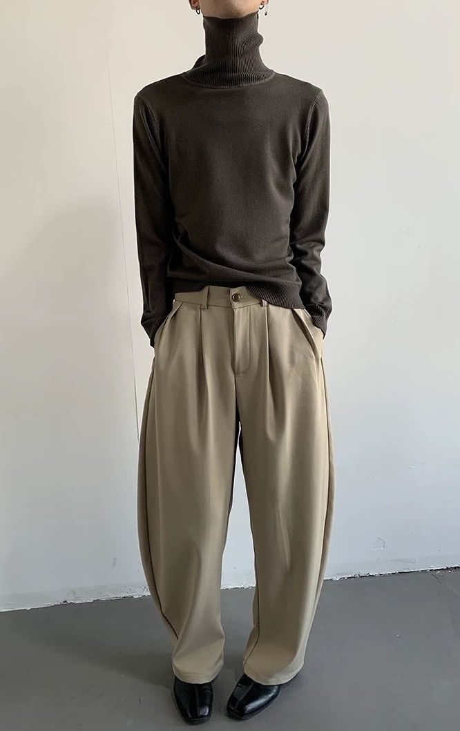 Japanese Brand × Vintage Cleanfit retro fashion loose fit pleated barrel leg pants Size US 30 / EU 46 - 4 Thumbnail