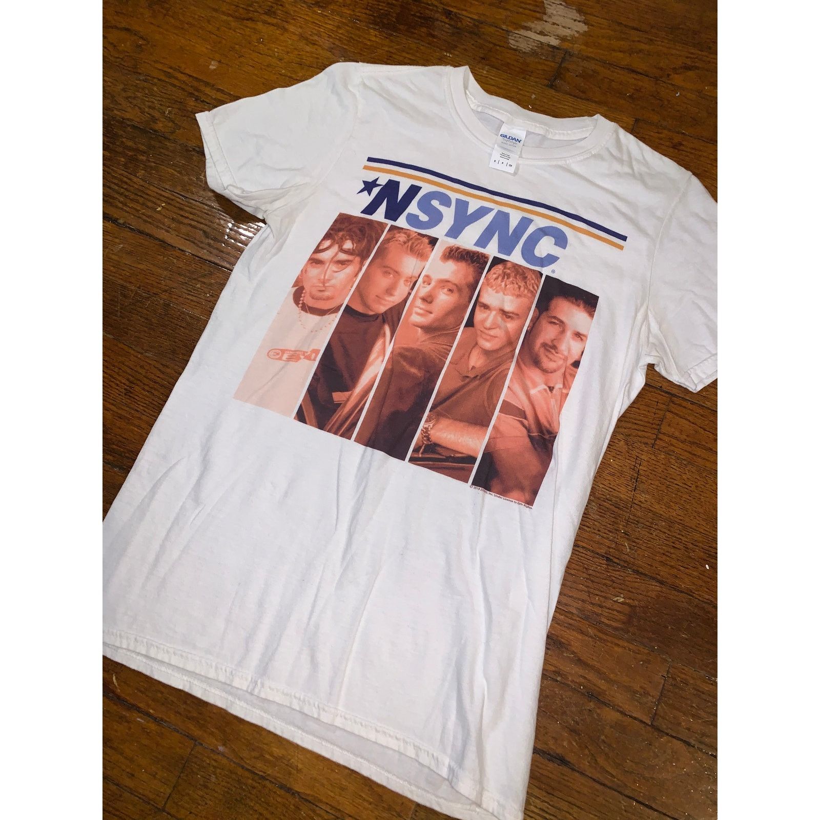 Band Tees × Gildan NSYNC Album Cover T Shirt White Small Y2K Pop Graphic Tee Size US S / EU 44-46 / 1 - 4 Thumbnail