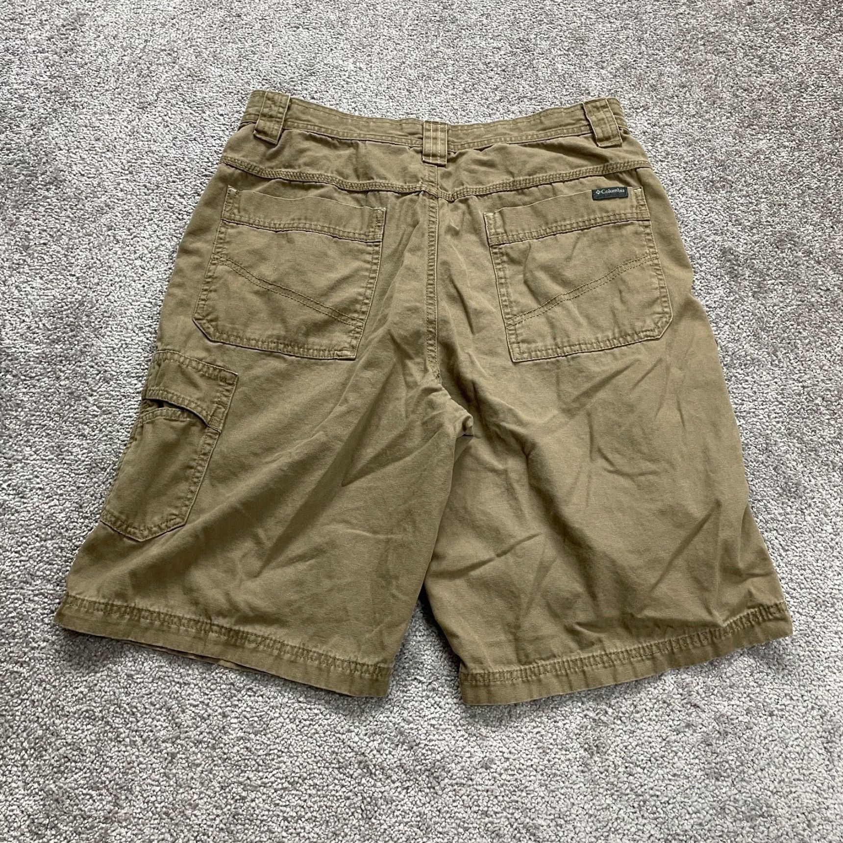 Vintage Columbia Omni Shield Mens Shorts 32x11 Brown Canvas Flat Front Snap Casual Chino Outdoor Sports Size US 32 / EU 48 - 2 Thumbnail