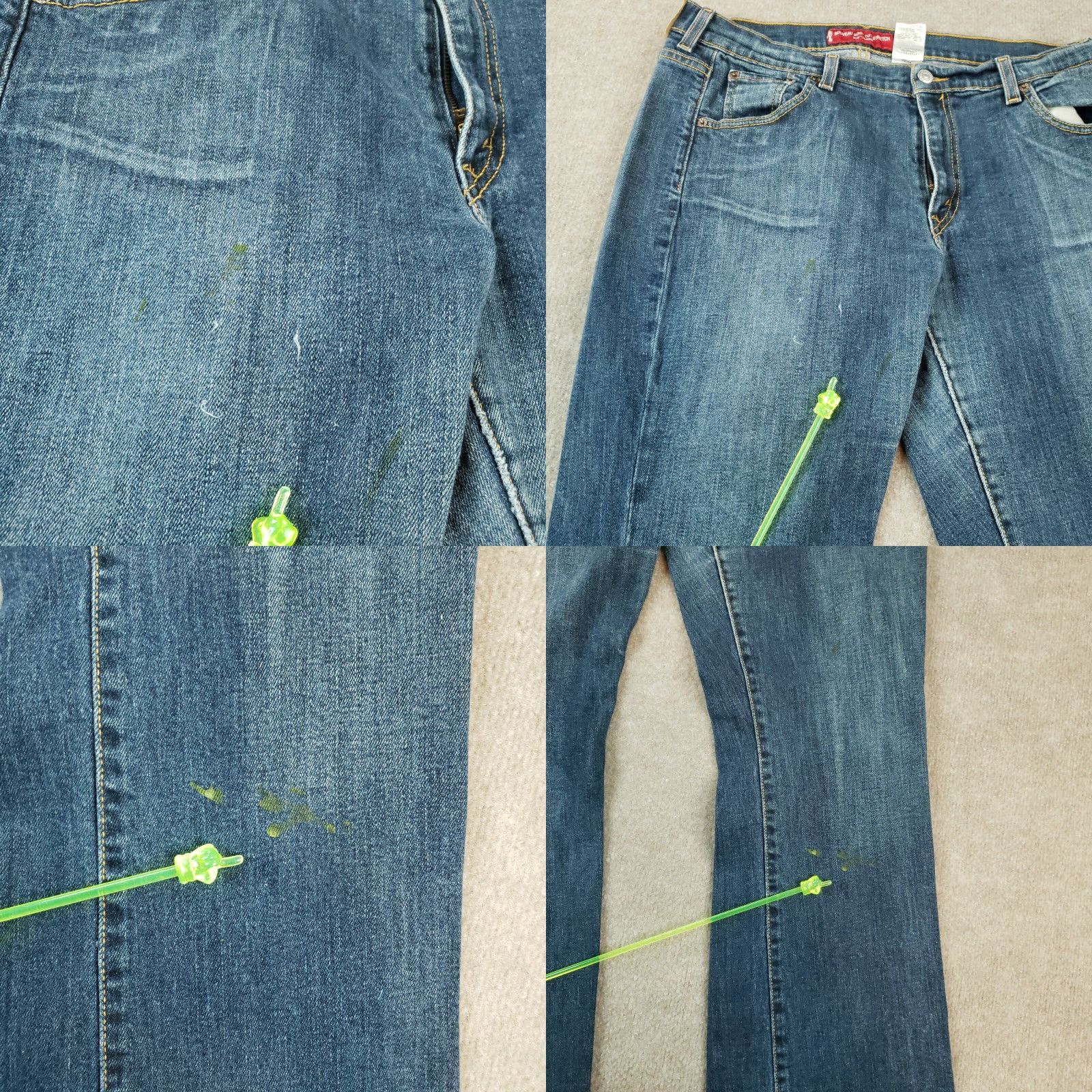 Levi's Levis 515 Jeans Womens Size 14 Mis 34x31 Blue Denim Nouveau Boot Cut Stretch Size 24" / US 00 / IT 34 - 8 Thumbnail