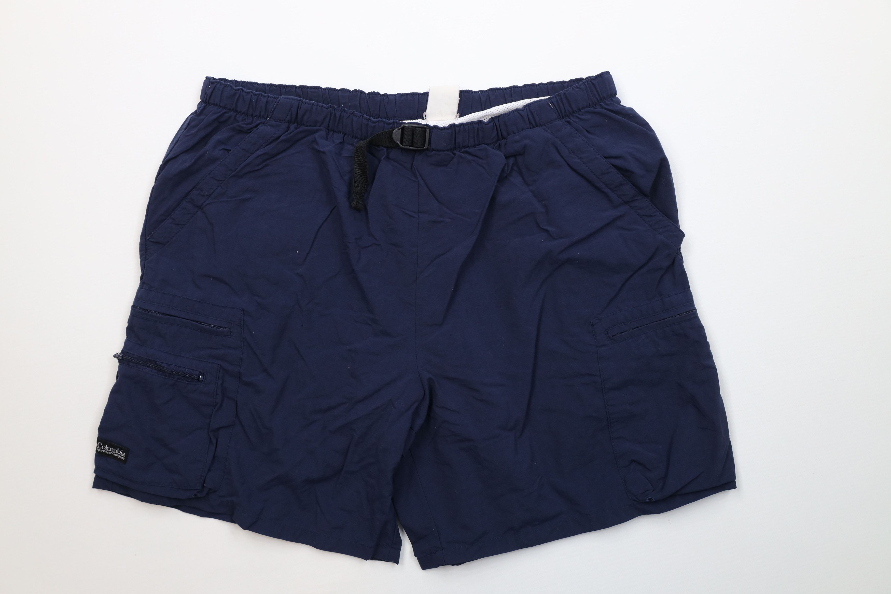 Columbia Vintage 90s Columbia Lined Above Knee Belted Cargo Shorts Size US 34 / EU 50 - 1 Thumbnail
