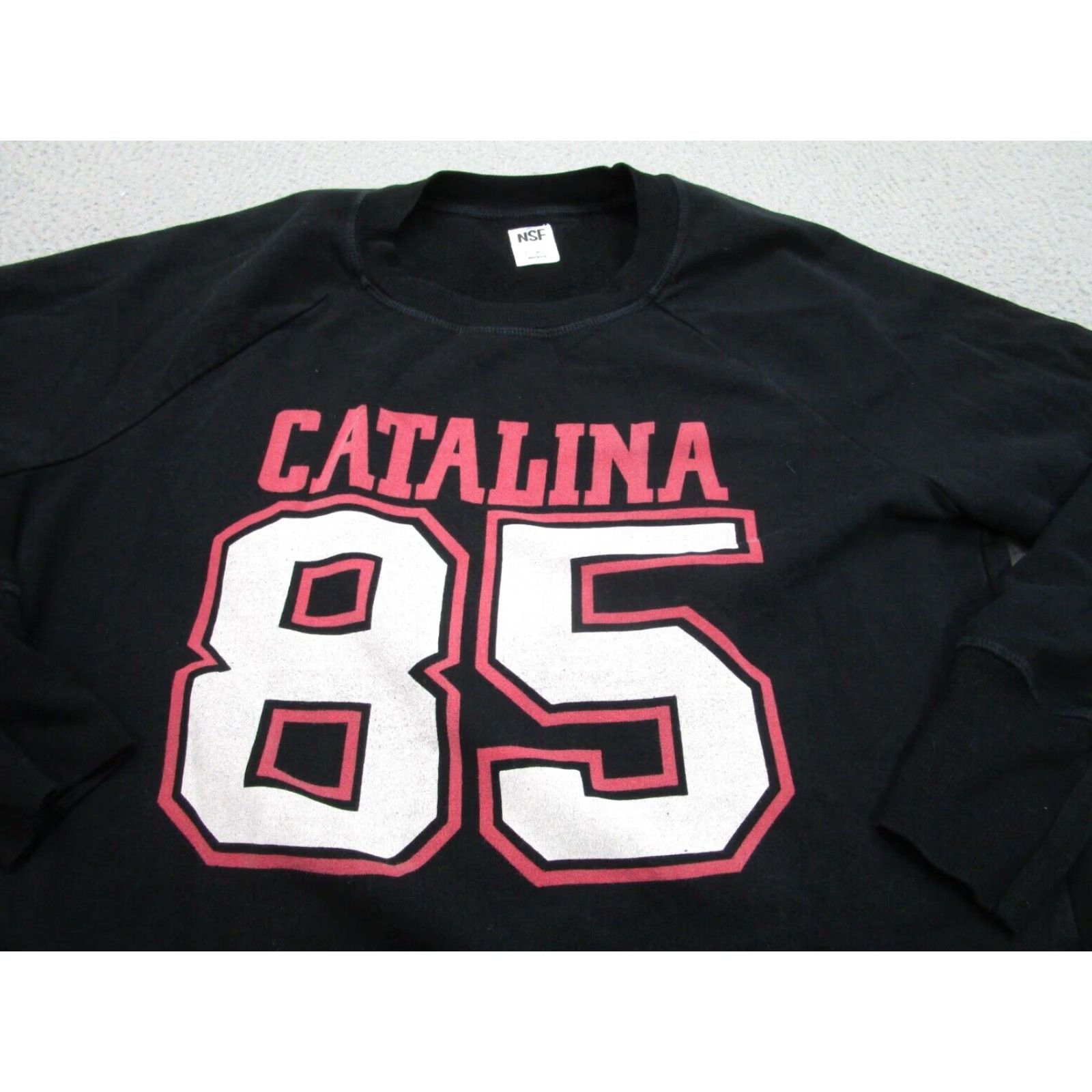 Catalina NSF Women's Black Crewneck Sweatshirt Pullover L Fleece Logo Casual Activewear Size L / US 10 / IT 46 - 2 Thumbnail