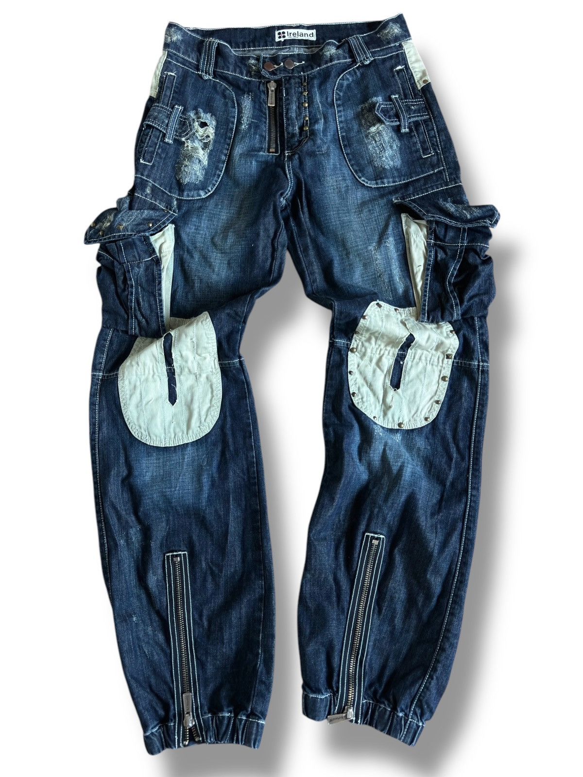 Other Ireland Multipocket Multizip Avant Garde Jeans Pants Size US 34 / EU 50 - 1 Thumbnail