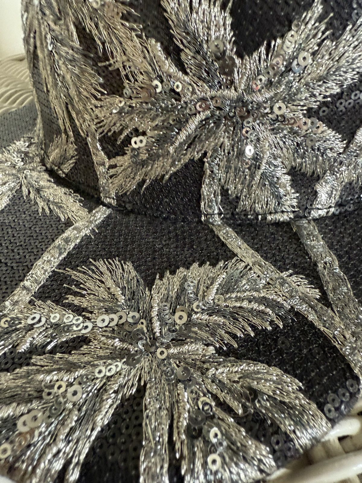 Celine Celine Hedi Slimane embroidered sequin palm tree cap trucker Size ONE SIZE - 5 Thumbnail