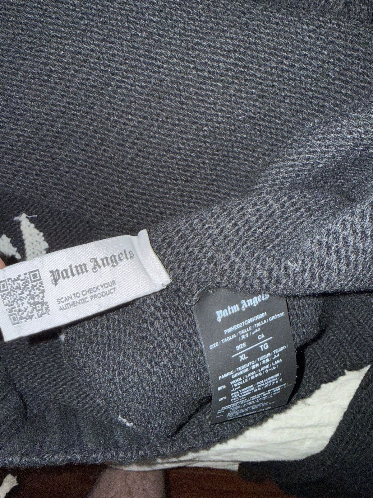 Palm Angels Palm Angels Black Knit Sweater – Gothic Logo Back Size US XL / EU 56 / 4 - 4 Thumbnail