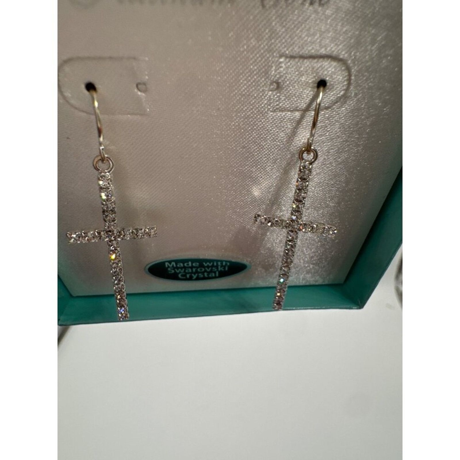 Swarovski Swarovski Crystal Cross Earrings Gift Box Size ONE SIZE - 2 Thumbnail