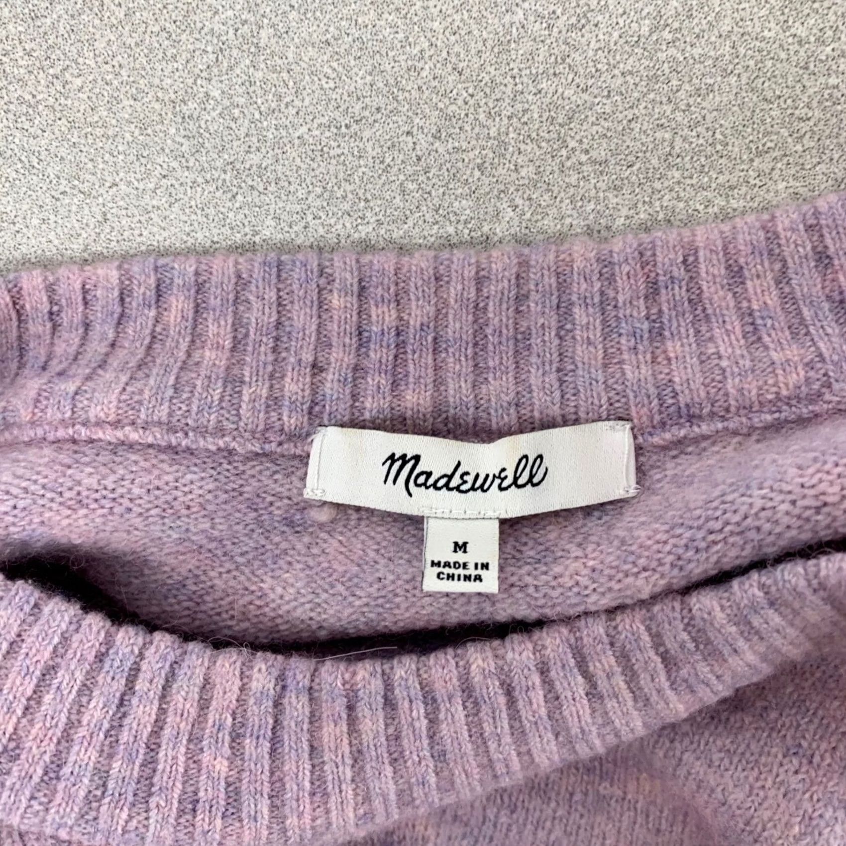 Madewell Madewell Purple Alpaca Wool Blend Crewneck M Women - Relaxed Fit Sweater Size M / US 6-8 / IT 42-44 - 3 Thumbnail