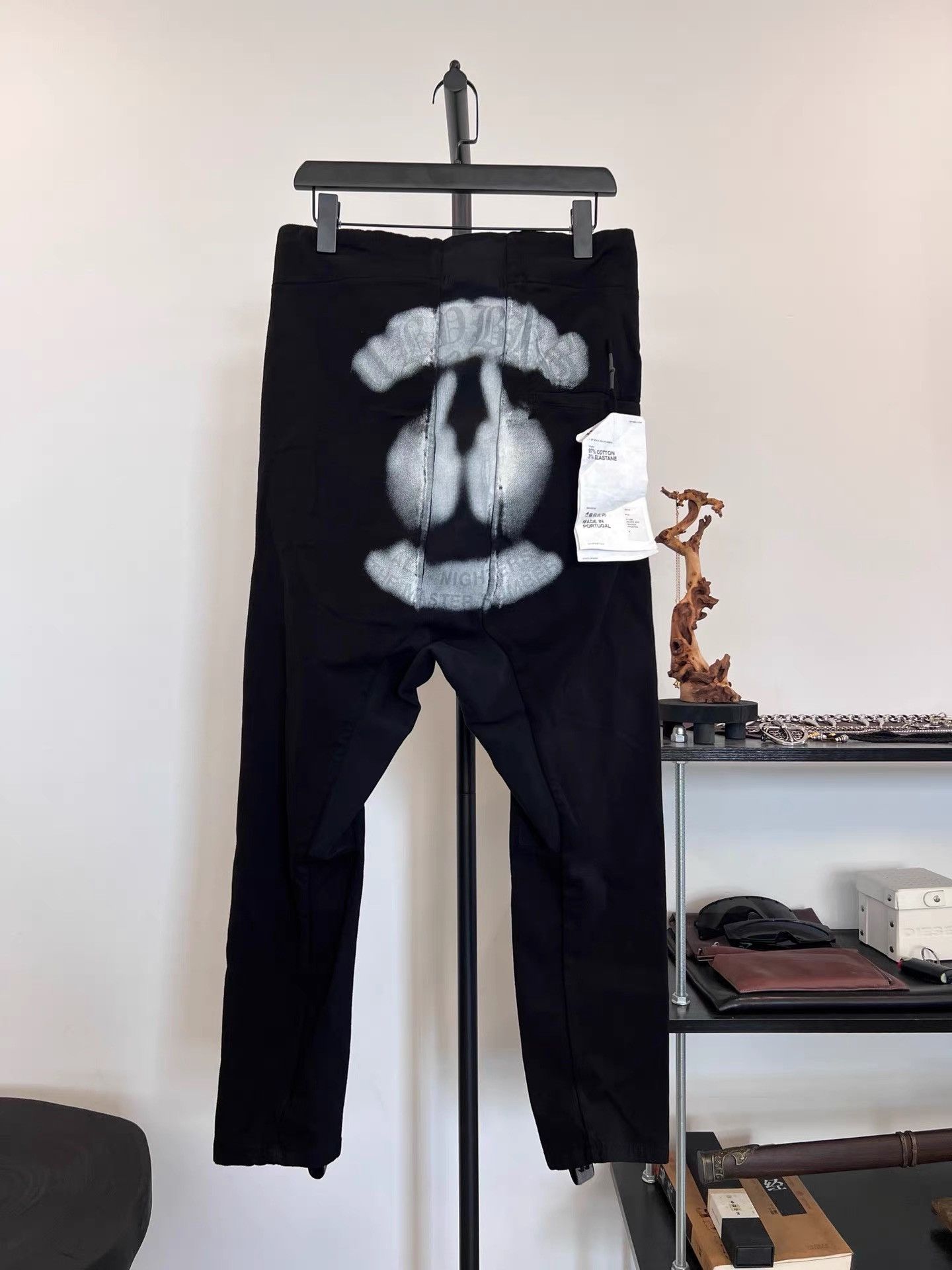 11 By Boris Bidjan Saberi 11by BBS Ink Print Low Crotch Trousers K35 Size US 31 - 1 Thumbnail