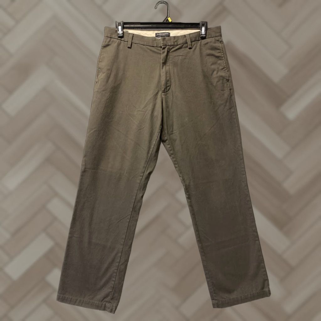 Banana Republic Banana Republic Gavin Chino Pants Men’s 35x32 Slim Dark Sage Cotton /0554 Size US 35 - 1 Thumbnail