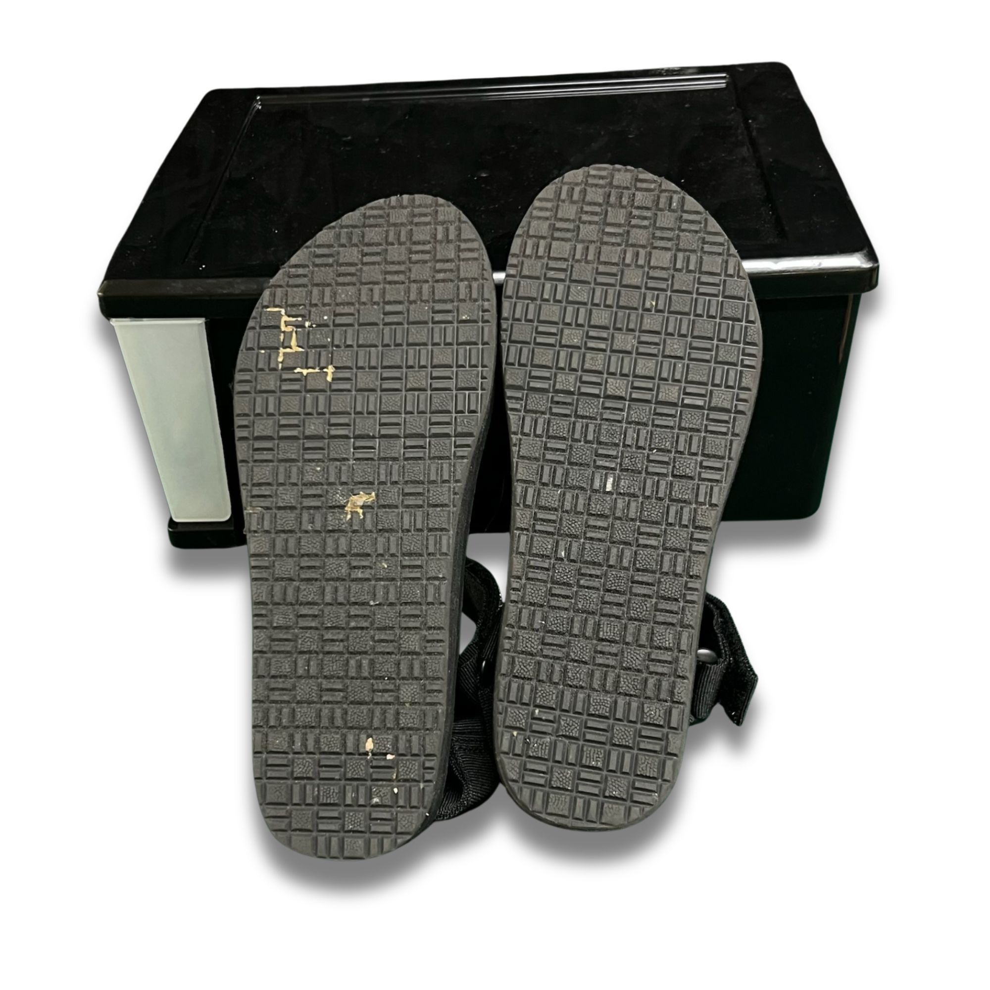 Other Time & Tru Womens Embellished Black Sandals With Rhinestone Size US 8 / IT 38 - 3 Thumbnail