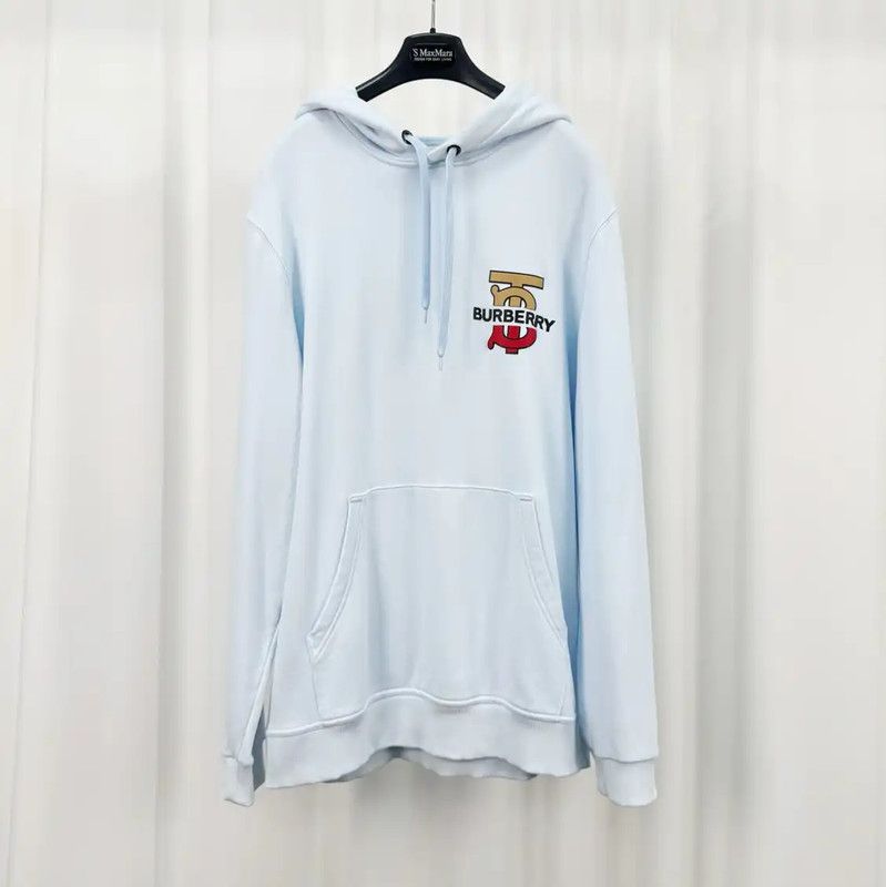 Burberry Burberry Light Blue Logo Men's Hoodie Size US L / EU 52-54 / 3 - 1 Thumbnail