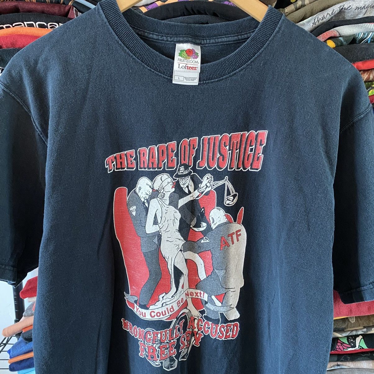 Vintage Vintage Anti ATF T-Shirt Double Sided Punk Grunge Size US L / EU 52-54 / 3 - 2 Thumbnail