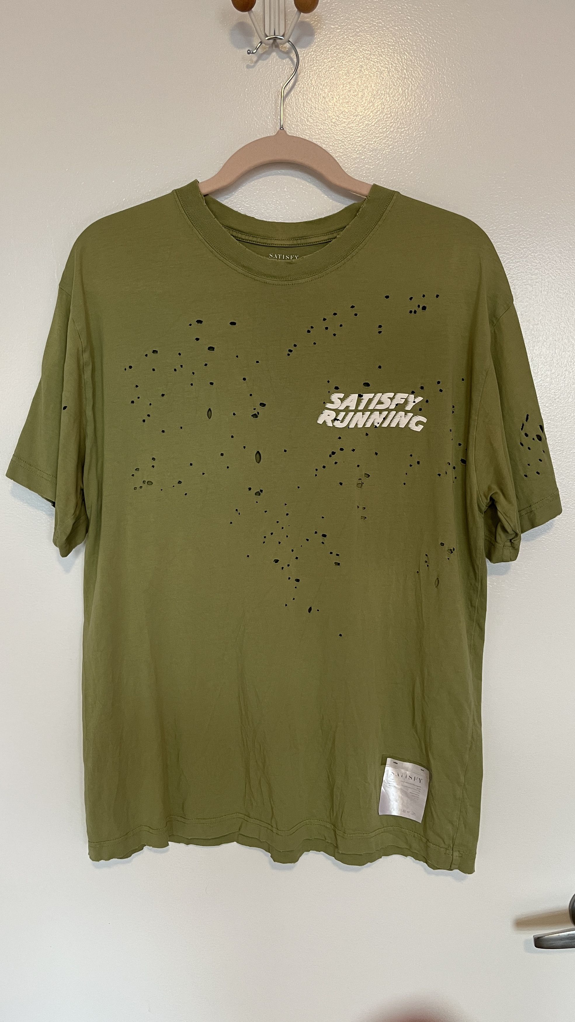Satisfy Satisfy Running MothTech Tee OG Green Large 🌊 Size US L / EU 52-54 / 3 - 1 Thumbnail