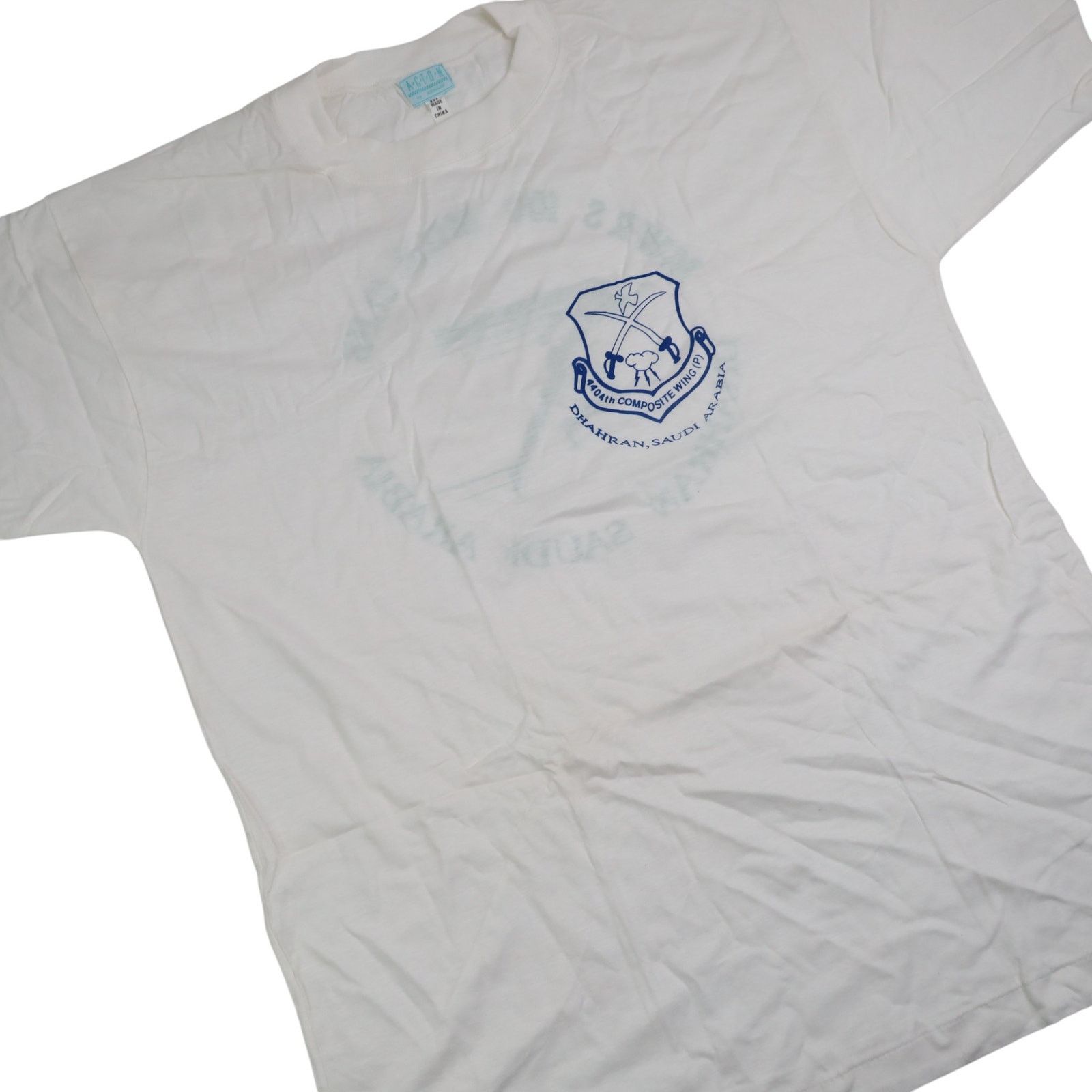 Vintage VTG 90s 4404th Composite Wing Saudi Arabia 100 Mile Club T Size US L / EU 52-54 / 3 - 4 Thumbnail