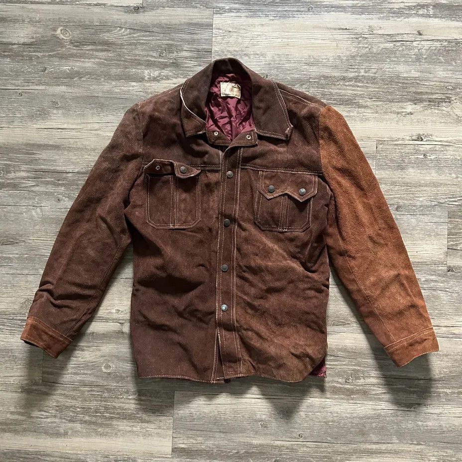 Other Vintage 60s Ramos Cowhide Western Suede Leather Jacket Size US M / EU 48-50 / 2 - 1 Thumbnail