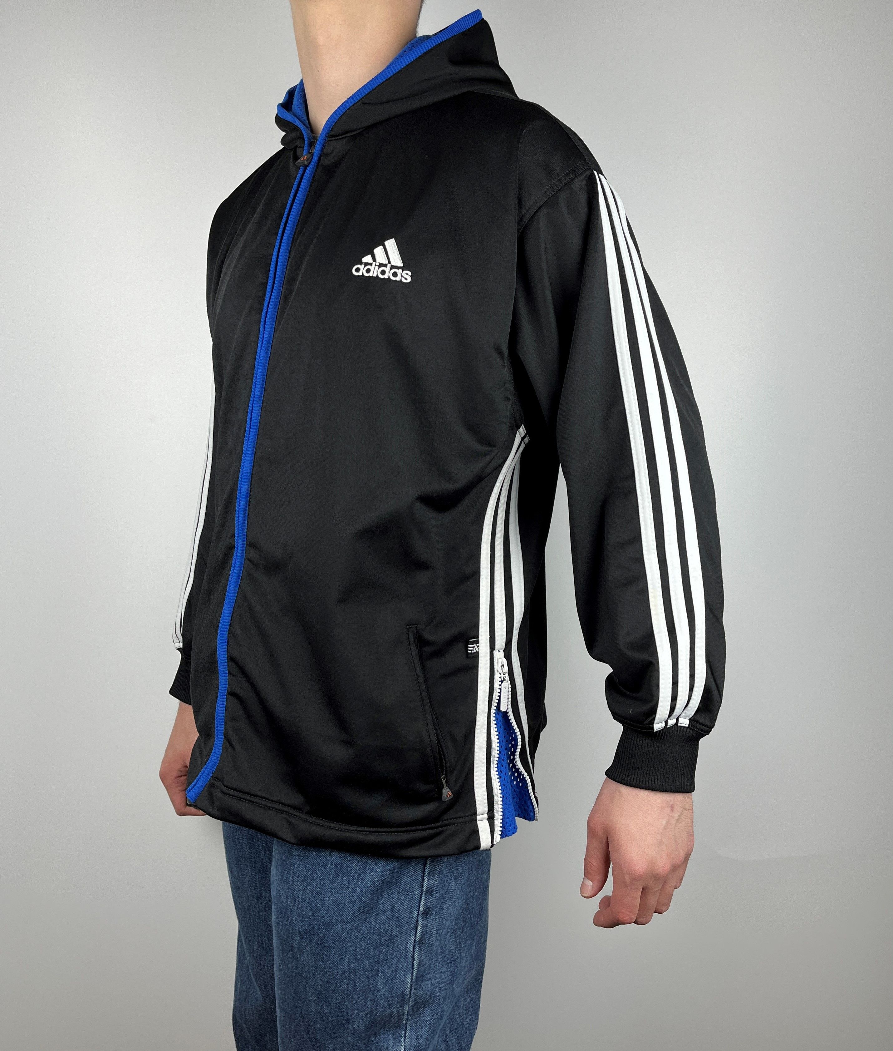 Adidas 90's Adidas Big Logo Back Vintage Full Zip Hoodie Size US L / EU 52-54 / 3 - 9 Thumbnail