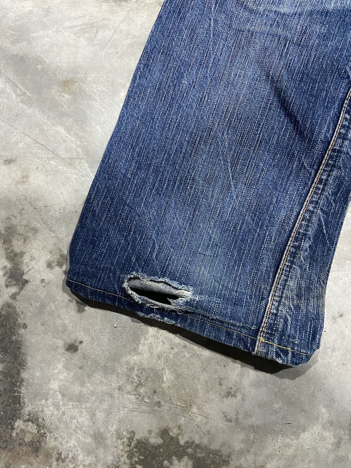 Edwin × Other ❤️‍🔥SEND OFFER ❤️‍🔥Edwin Blue Trip Flare Jeans Grazy Design Size 30" / US 8 / IT 44 - 11 Thumbnail