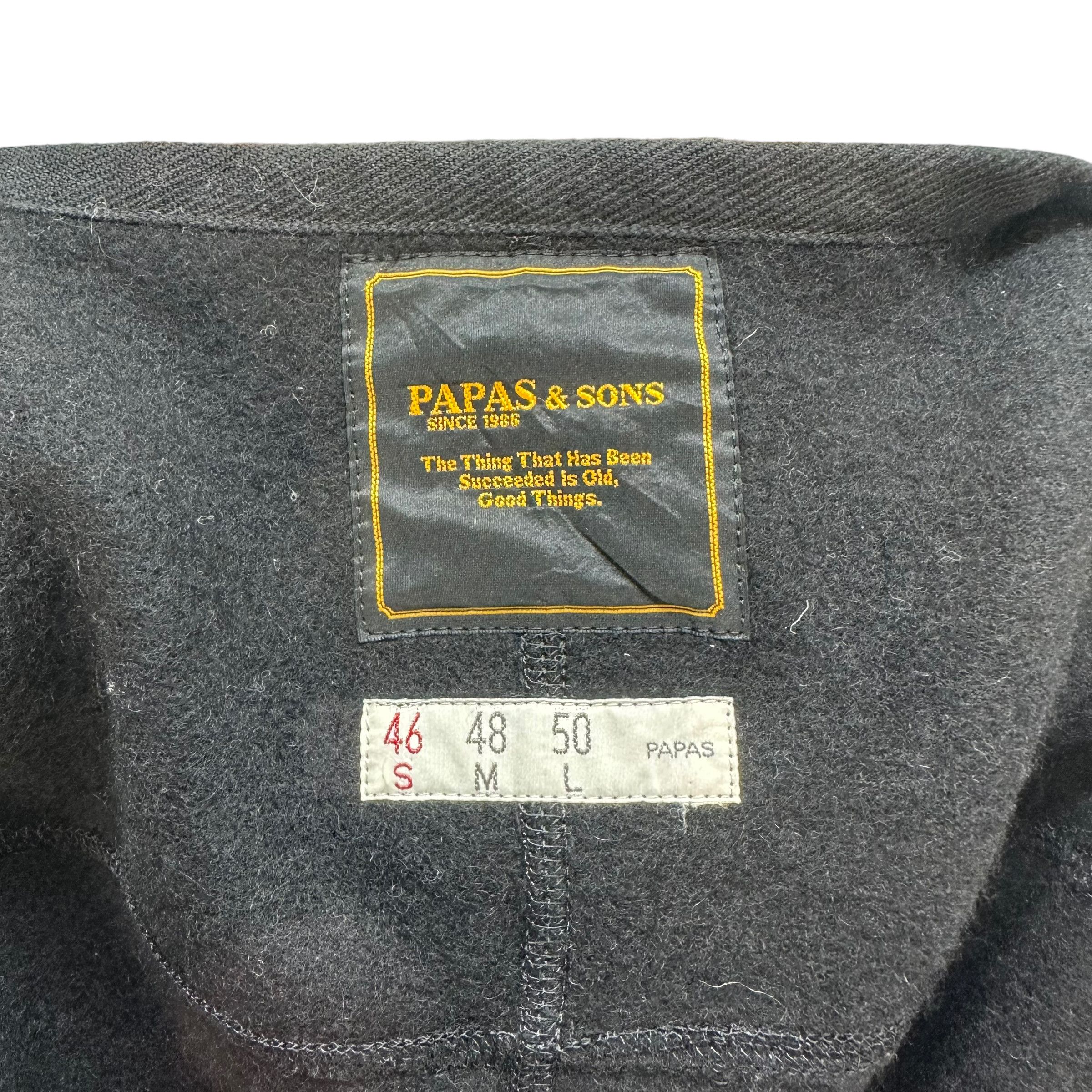 Japanese Brand PAPAS & SON WOOL BLEND VEST #8114-202 Size US S / EU 44-46 / 1 - 7 Thumbnail